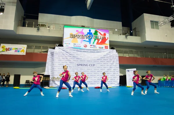 Minsk - Mayıs 02: Tanımlanamayan çocuk rekabet Springcup uluslararası dans yarışmasında, üzerinde 02 Mayıs 2015, Minsk, Beyaz Rusya.