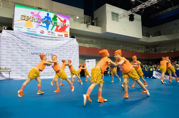 Minsk - Mayıs 02: Tanımlanamayan çocuk rekabet Springcup uluslararası dans yarışmasında, üzerinde 02 Mayıs 2015, Minsk, Beyaz Rusya. — Stok fotoğraf