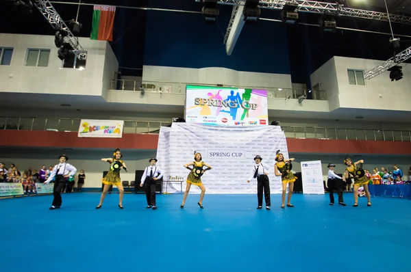 MINSK - MAY 02: Unidentified children compete in the SpringCup international dance competition, on May 02, 2015, in Minsk, Belarus. — Stock Photo, Image