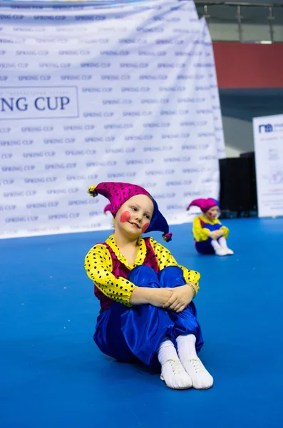 ミンスク - 5 月 2 日: 正体不明の子供、Springcup 国際的なダンスの競争で競う、2015 年 5 月 2 日、上ミンスク、ベラルーシ. — ストック写真