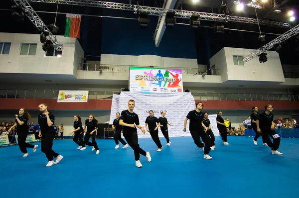 Minsk - Mayıs 02: Tanımlanamayan çocuk rekabet Springcup uluslararası dans yarışmasında, üzerinde 02 Mayıs 2015, Minsk, Beyaz Rusya.