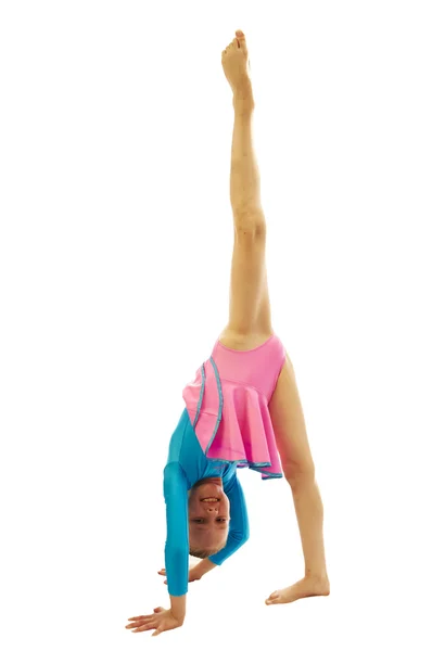 Jeune fille faire des exercices de gymnastique Images De Stock Libres De Droits
