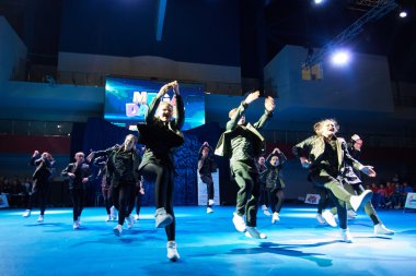 'Megadance' çocuk yarışmalarda koreografi, 28 Kasım 2015 Minsk, Beyaz Rusya.