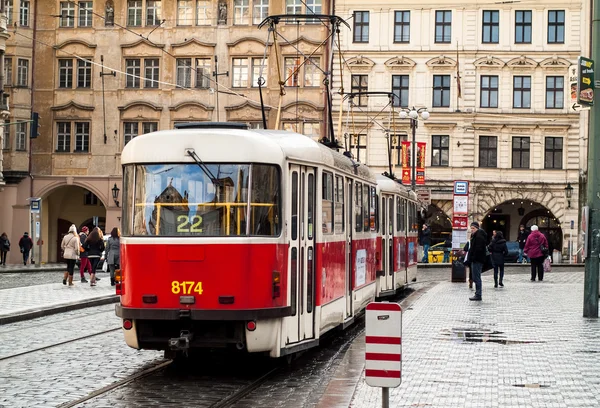 Pražské tramvaje — Stock fotografie