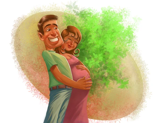 Man and woman waiting for a baby — Stock Photo, Image