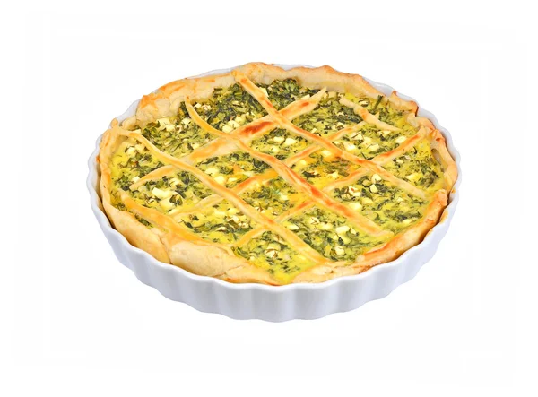 Pie with cheese and herbs — Stock Photo, Image