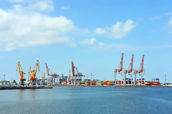 Port cargo crane and container — Stock Photo, Image