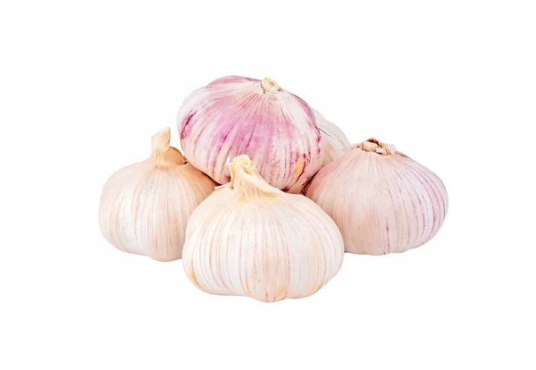 Knoblauch auf Weiß — Stockfoto