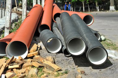 yığılmış pvc boru