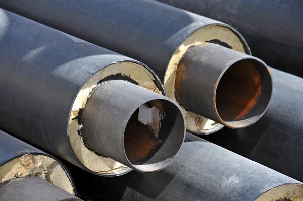 Steel pipe with heat insulation — Stock Photo, Image