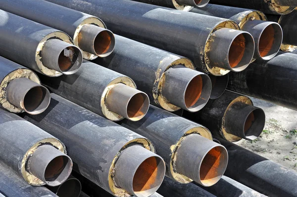 Sewer pipe stack — Stock Photo, Image