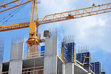 Vinç ve highrise şantiye