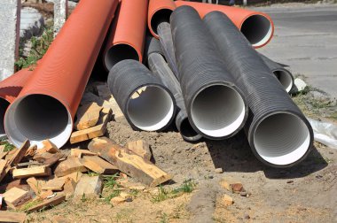 yığılmış pvc boru