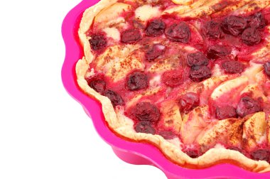 ev yapımı elma ve kiraz pasta