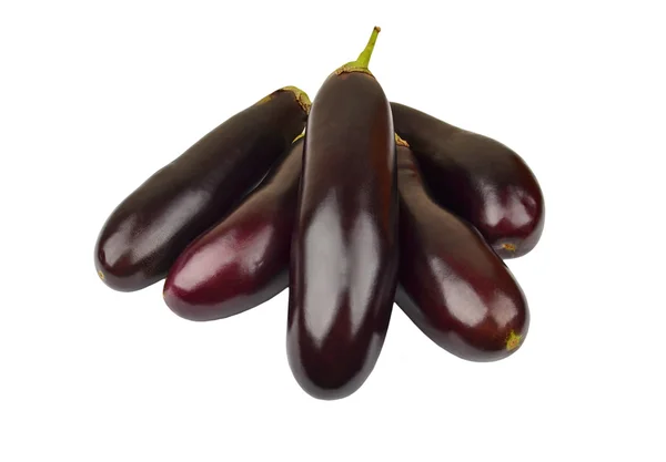 Aubergine på vit — Stockfoto