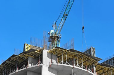 Vinç ve highrise şantiye