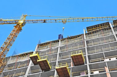 Vinç ve highrise şantiye