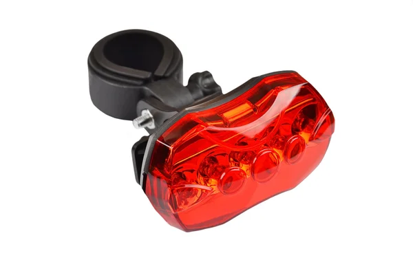 Refletor de bicicleta de luz vermelha — Fotografia de Stock