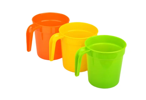 Tasse en plastique couleur — Photo