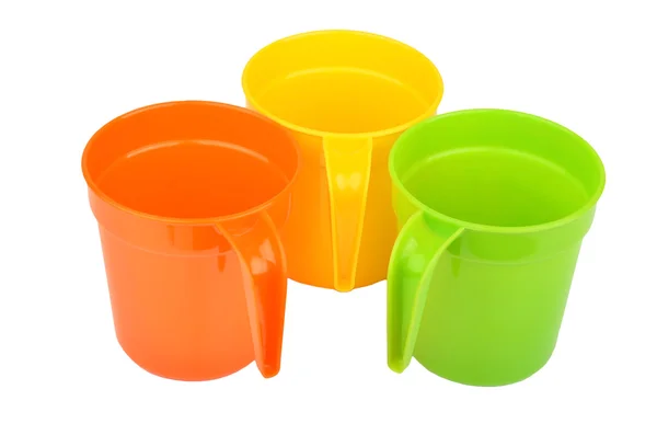 Tasse en plastique couleur — Photo