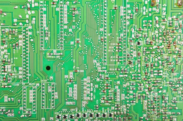 Placa de circuito verde — Fotografia de Stock