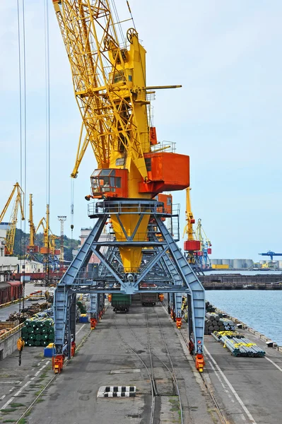 Grue à cargaison portuaire — Photo