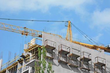 Vinç ve highrise şantiye
