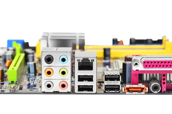 Connector of computer motherboard — Stock Photo, Image