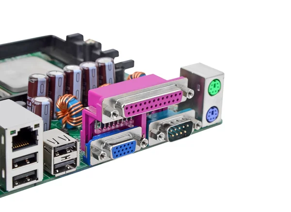 Connector of computer motherboard — Stock Photo, Image