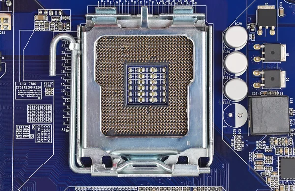 Computer motherboard, CPU socket — Stock Photo, Image