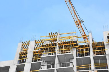 Vinç ve highrise şantiye