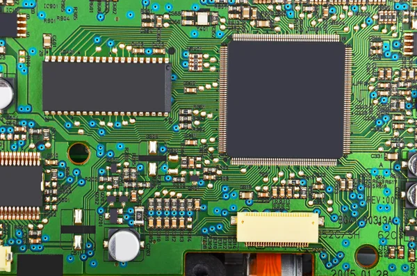 Green fax motherboard — Stock Photo, Image