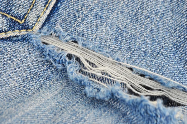 Trasiga Blå jeans — Stockfoto