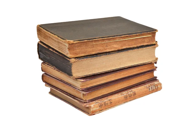 Antique book stack Stock Photo