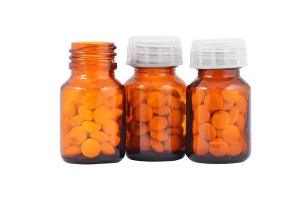 Píldoras en botella retro —  Fotos de Stock