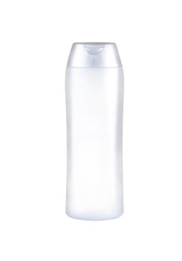 Beyaz şampuan şişesi