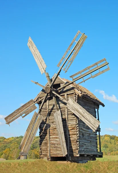 Antique wooden windmill — Stock Photo, Image