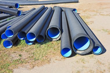 yığılmış pvc boru