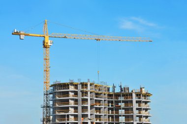 Vinç ve highrise şantiye