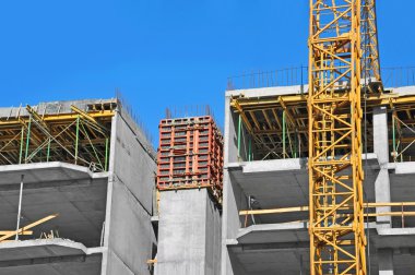 Vinç ve highrise şantiye