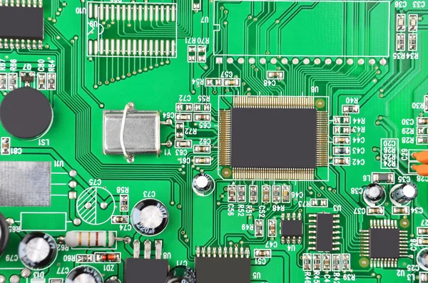 Green modem motherboard — Stock Photo, Image