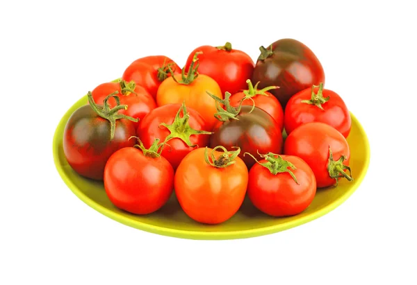 Tomat på plattan — Stockfoto