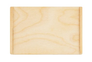 Kontrplak bir çekim, beyaz üzerine izole edilmiş.