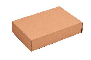 Retro karton kutu, beyaz arkaplanda izole