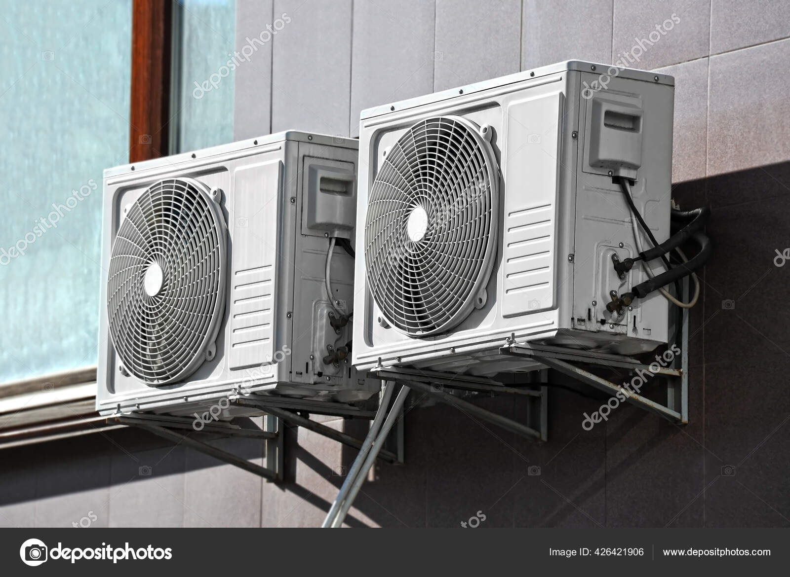 Hvac Air Conditioning Ventilation Systems Wall — Stock Photo