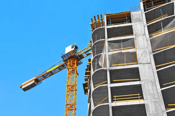 Crane Building Construction Blue Sky — Stock Photo, Image