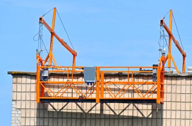 Bekleyen Platform Beşik İnşaat Gondolu, Duvarda ZLP