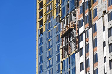 Bekleyen Platform Beşik İnşaat Gondolu, Duvarda ZLP