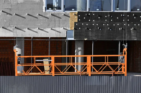Hängeplattform Cradle Construction Gondola Zlp Der Wand — Stockfoto