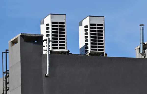 Industrial Steel Air Conditioning Ventilation Systems — Stock Photo, Image